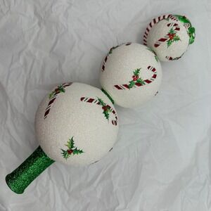 2004 Patricia Breen Chameleon Finial Candy Cane